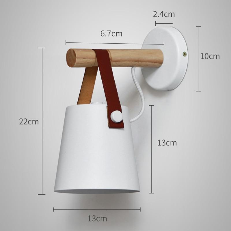 Wooden Hanging Wall Lamp